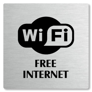 Free internet, 80x80mm, stříbrná, Nevada